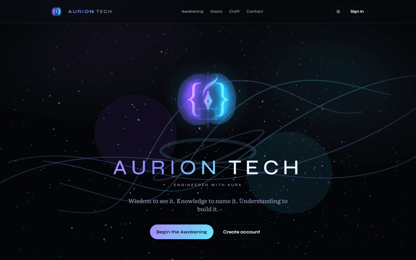 AURION TECH homepage
